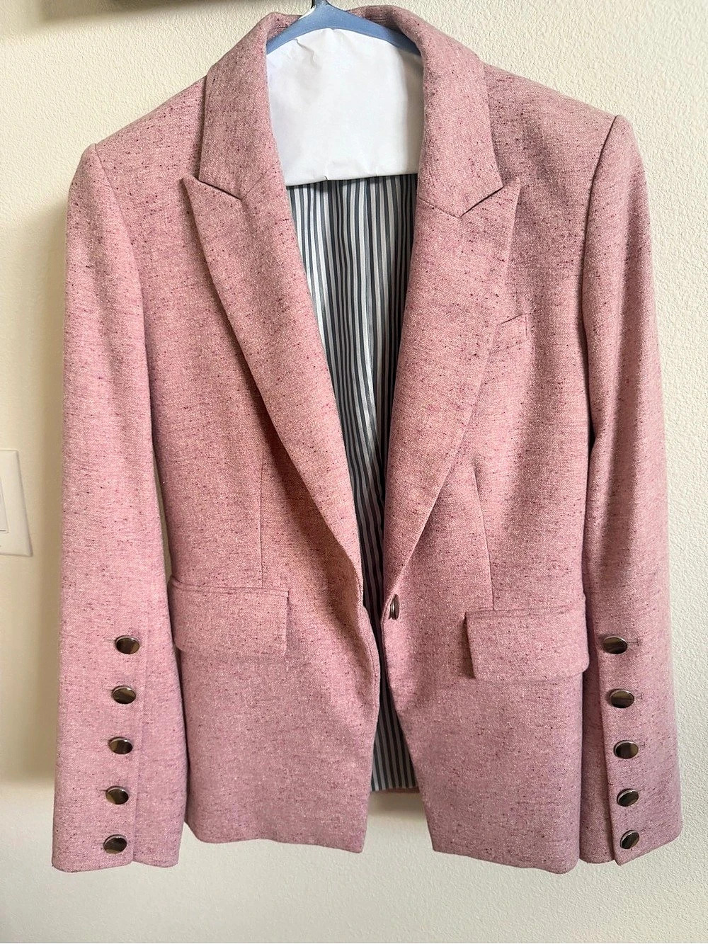 Veronica Beard Theron Jacket Pink Striped Blazer Size 6